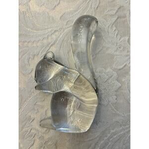 Baccarat Crystal Squirrel Figurine , France Signed
